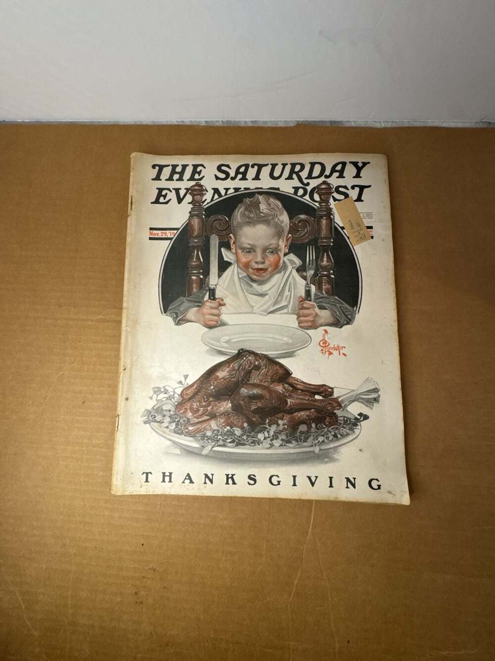 The Saturday Evening Post  Nov 29 1919 Ft Thanksgiving by J.C. Leyendecker